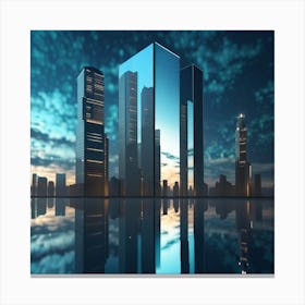 Glass Skyscraper Canvas Print