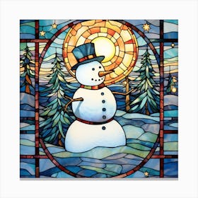 Snowman Canvas Print