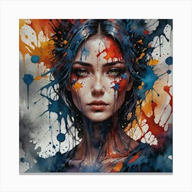 Splatter Girl 3 Canvas Print