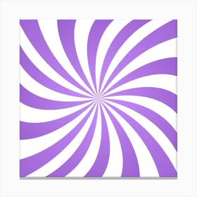 Spiral Vortex Rays Lavender Swirl Purple Canvas Print