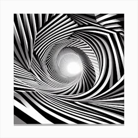Black and white optical illusion 10 Canvas Print