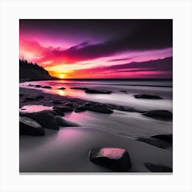 Sunset At The Beach 572 Canvas Print