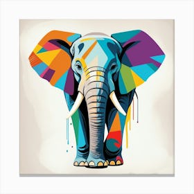 Colorful Elephant 1 Canvas Print