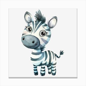 Cartoon Zebra Canvas Print