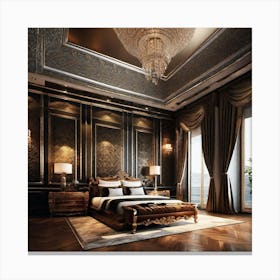 Luxury Bedroom Design Canvas Print
