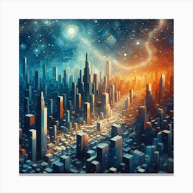 Futuristic Cityscape 2 Canvas Print