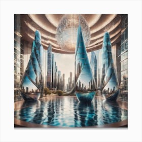 Futuristic City Canvas Print