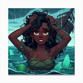 Lost Mermaid Princess  Canvas Print