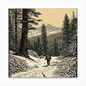 Man In The Woods Canvas Print