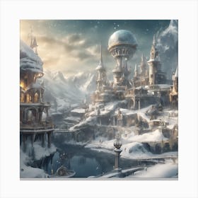 snowy Wonder World Canvas Print