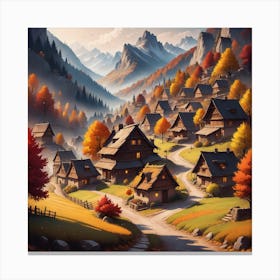 Autumn Village 53 Canvas Print