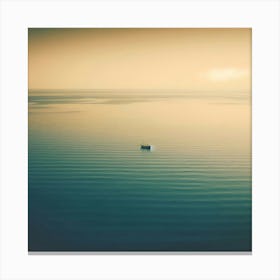 Small Boat In The Sea Canvas Print