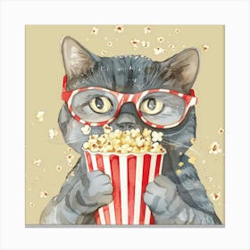 Popcorn Cat Canvas Print