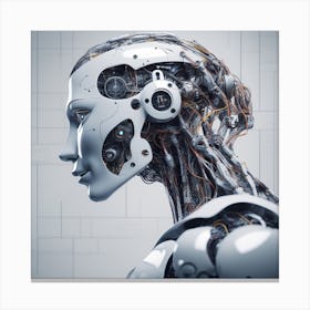 Robot Head 12 Canvas Print