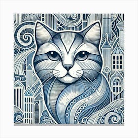 Ashloft City Cat Canvas Print