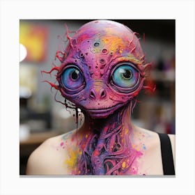 Aliens Tattoo Canvas Print