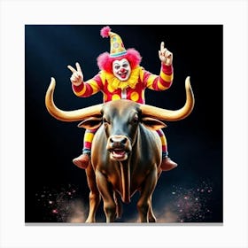 Rodeo clown Canvas Print