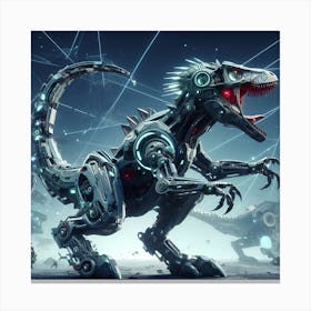 Futuristic Trex Canvas Print