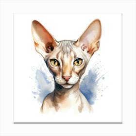Peterbald Cat Portrait 1 Canvas Print
