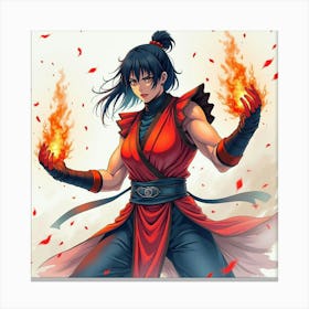 Mortal Kombat Ninja Fighter Concept Art (86) Canvas Print