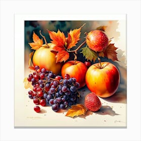 Harvest Bounty - A Fruitful Display Canvas Print