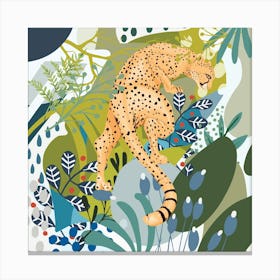 Cheetah Vector Art Canvas Print