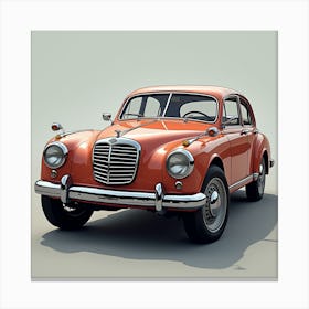 Mercedes Benz 3d Model Canvas Print