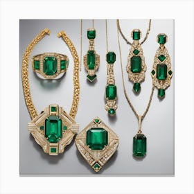 Emerald Jewelry Canvas Print
