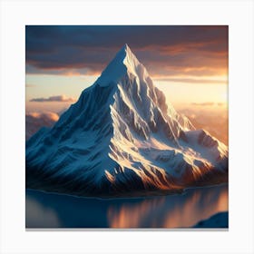 Mountain At Sunset Canvas Print