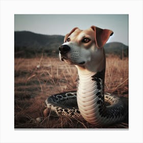 Dog snake Canvas Print