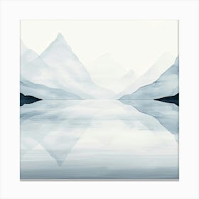 Mountains Minimal Canvas Print