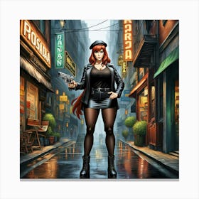 Red Haired Lady 2 Canvas Print