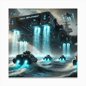 Aqua Deployment Canvas Print