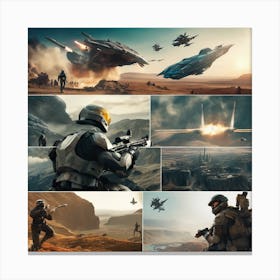 Halo Battles Canvas Print