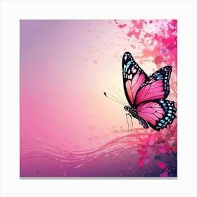 Pink Butterfly 11 Canvas Print