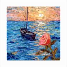 Sunset Rose Canvas Print