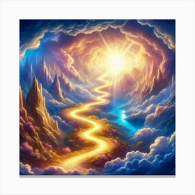 Dream Path In The Clouds Canvas Print