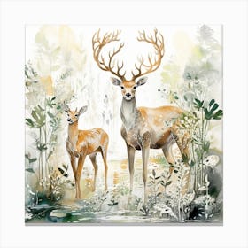 Deer In The Woods Canvas Print