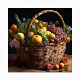Basket Of Fruit Canvas Print