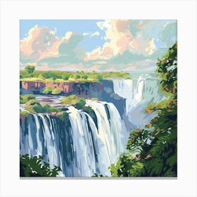 A Victoria Falls On The Zambia Zimbabwe Border E 1720100663 1 Canvas Print