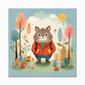 Hamster In The Forest Canvas Print