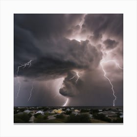 Lightning In The Sky Canvas Print