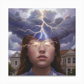 Lightning In The Sky Canvas Print