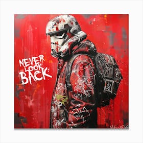 Stormtrooper Never Look Back Canvas Print