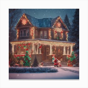 Christmas House 96 Canvas Print