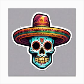 Day Of The Dead Skull 33 Canvas Print