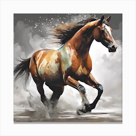 Horse Galloping #3 Art Print Canvas Print