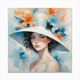 Woman In A Hat Canvas Print