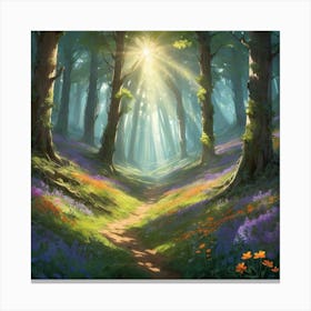 Path In The Woods 18 Canvas Print