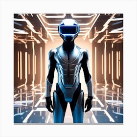 Futuristic Man In Futuristic Suit 17 Canvas Print